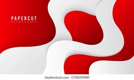Abstract paper cut background illustration vector