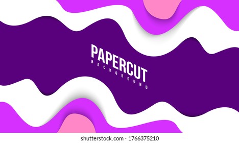 Abstract paper cut background illustration vector