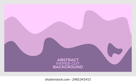 Abstract Paper Cut Background Purple