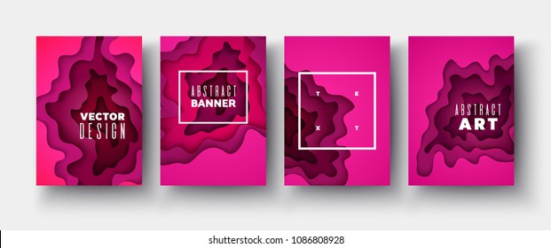 Abstract paper cut background Rose layered hole 3d illustration Paper carving art Vector design layout for business presentations, flyers, posters, invitations