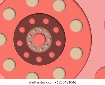 abstract paper cut background with round holes. realistic 3d vector illustration easy to edit and customize. modern design for banners, posters, invitations, brochures