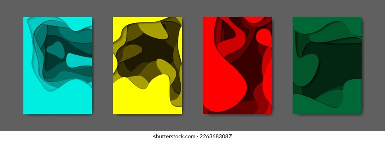 Resumen Conjunto de fondo de corte de papel: Elevar su diseño con patrones intrincados y colores vibrantes