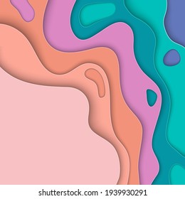 Plantilla de fondo de corte de papel abstracto con posición para el texto. EPS10 de ilustración vectorial