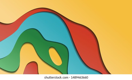Abstract paper cut background. Unique colorful background. Abstract vector styles can be used in cover designs, book designs, posters, wallpapers.