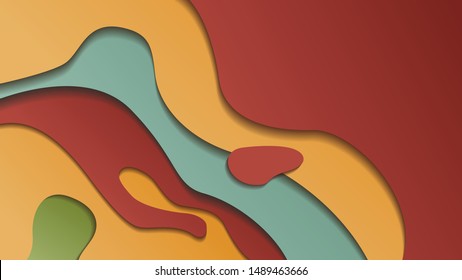 Abstract paper cut background. Unique colorful background. Abstract vector styles can be used in cover designs, book designs, posters, wallpapers.