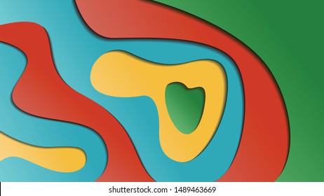 Abstract paper cut background. Unique colorful background. Abstract vector styles can be used in cover designs, book designs, posters, wallpapers.
