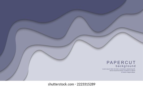 Fondo de corte de papel abstracto con diseño ondulado