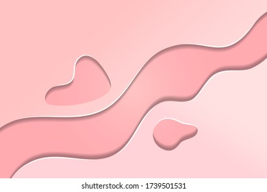 Abstract paper cut banner vector. Banner template with 3d layered paper cut.