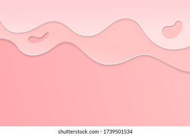 Resumen del vector de banner de corte de papel. Plantilla de banner con corte de papel de 3d.