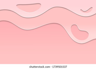 Abstract paper cut banner vector. Banner template with 3d layered paper cut.