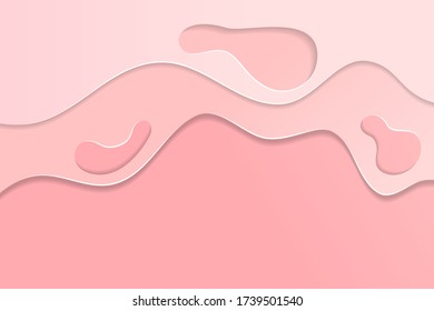 Resumen del vector de banner de corte de papel. Plantilla de banner con corte de papel de 3d.