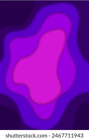 Papel Abstractas cortado fondo azul y púrpura. El mapa topográfico del cañón tiene una textura de relieve ligero, capas curvadas y sombras. Anuncio de Vector 3d de arte de Plantilla de topografía de papel.
