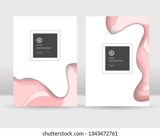 Abstract paper cut concept square backgrounds 