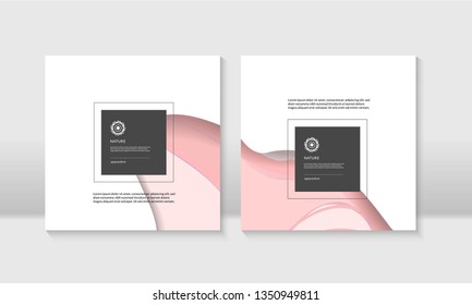 Abstract paper cut concept square backgrounds 