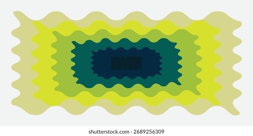 Design de corte de papel abstrato com formas e cores em camadas