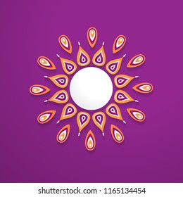 abstract paper cut design template, circle ornament with colorful concept vector eps 10