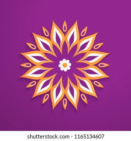 abstract paper cut design template, circle ornament with colorful concept vector eps 10
