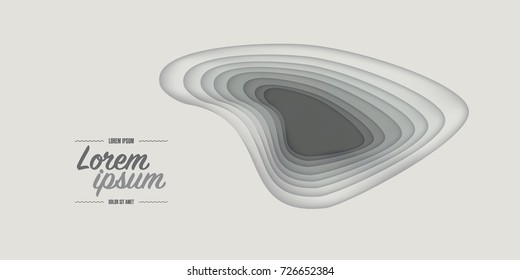 Abstract paper cut design with your text. Eps 10 stock vector illustration 