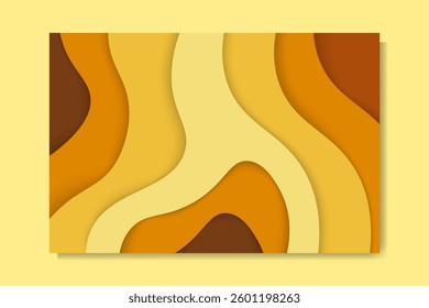 abstract paper cut gradient yellow for background template