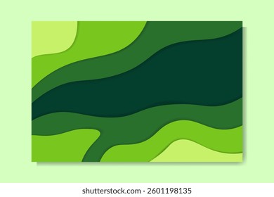 abstract paper cut green for background or banner