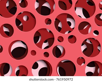 abstract paper cut layers with holes