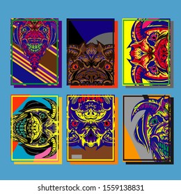 Abstract paper cut layout top view. Flyer templates with paper cut geometric. Pastel colors. Vector cover set craft paper style.
