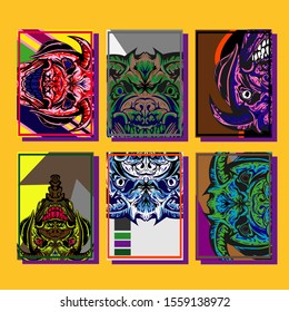 Abstract paper cut layout top view. Flyer templates with paper cut geometric. Pastel colors. Vector cover set craft paper style.