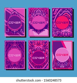 Abstract paper cut layout top view. Flyer templates with paper cut geometric. Pastel colors. Vector cover set craft paper style.