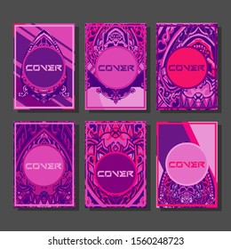 Abstract paper cut layout top view. Flyer templates with paper cut geometric. Pastel colors. Vector cover set craft paper style.
