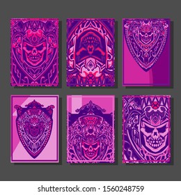 Abstract paper cut layout top view. Flyer templates with paper cut geometric. Pastel colors. Vector cover set craft paper style.
