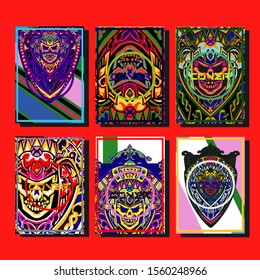 Abstract paper cut layout top view. Flyer templates with paper cut geometric. Pastel colors. Vector cover set craft paper style.