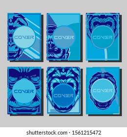 Abstract paper cut layout top view. Flyer templates with paper cut geometric. Pastel colors. Vector cover set craft paper style.