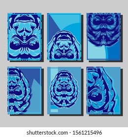 Abstract paper cut layout top view. Flyer templates with paper cut geometric. Pastel colors. Vector cover set craft paper style.