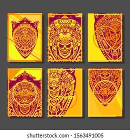 Abstract paper cut layout top view. Flyer templates with paper cut geometric. Pastel colors. Vector cover set craft paper style.