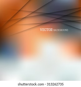 Abstract paper cut lines background template in orange and grey