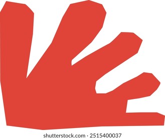Abstract Paper Cut Piece Vector Illustration