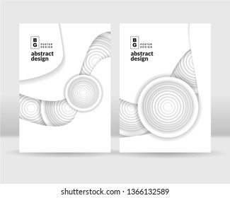 Abstract paper cut poster template