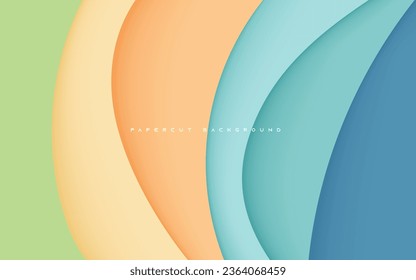 Abstract colors shape paper