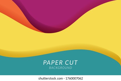 abstract paper cut slime background banner design.