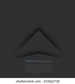 Abstract paper cut triangles background template in black