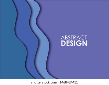 Abstract paper cut vector; layered template with copy space