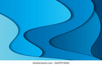 corte de papel abstrato vetor ondulado em camadas perfeito para apresentações, banners, cartazes, fundos do site