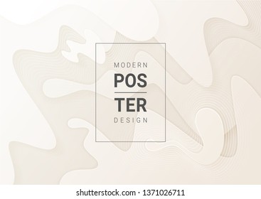 Abstract paper cut white background with wavy layers; Realistic carving art; Vector 3d template; Material design concept.