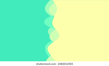 Abstract paper cute background yellow and mint template