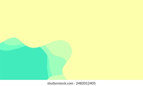 Abstract paper cute background yellow and mint template