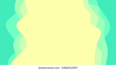 Abstract paper cute background yellow and mint template