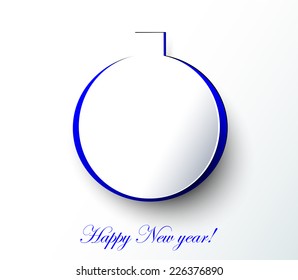 The abstract of the paper cutting. Christmas background. Christmas balls