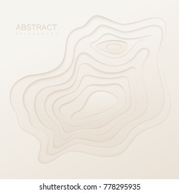 Abstract paper cutting decoration. Vector background with curved cut out white paper layers. 3d relief. Realistic illustration. Carving art. Modern template for business brochure, flyer design