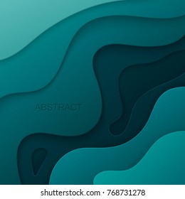 Decoración abstracta de papel. Fondo vectorial con capas de papel de color curvado. Plantilla moderna para el diseño