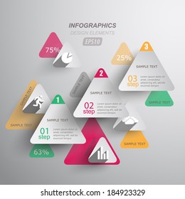 abstract paper design triangles data / modern vector background